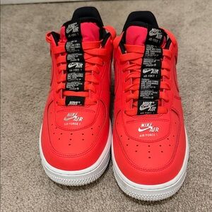 Nike Air Force 1 Bright Red Sneakers